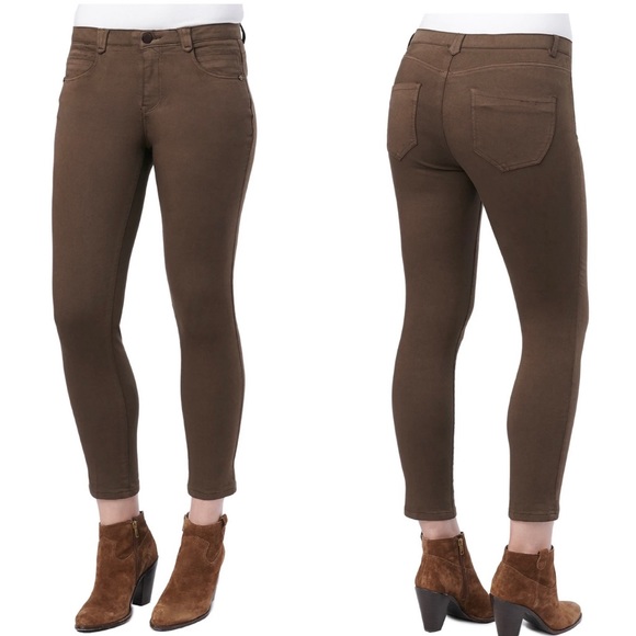 Democracy Brown Ankle Length Stretch Pants - Picture 1 of 12